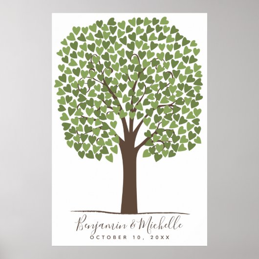 Heart Tree - 250 Signature Guest Book Alternative Poster (Vorne)