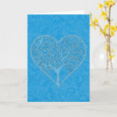 Heart Tree Cutout Karte (Gelbe Blume)