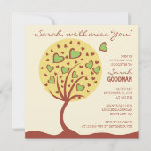 Heart Tree Farewell Party Einladung (Vorderseite)