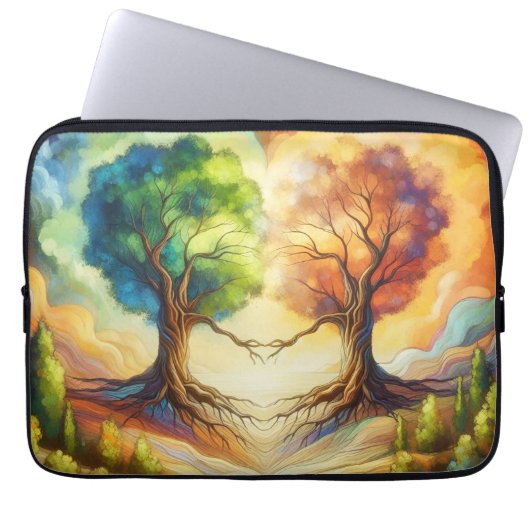 Heart Tree Liebe Laptopschutzhülle (Vorderseite)