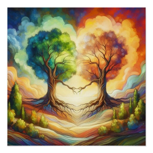 Heart Tree Liebe Poster (Vorderseite)