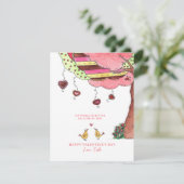 Heart Tree Valentine Holiday Card Feiertagskarte (Stehend Vorderseite)