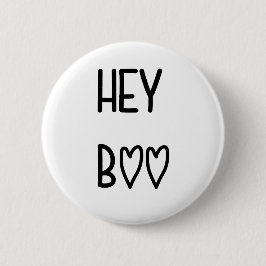 Heart Typography Hey Boo Button
