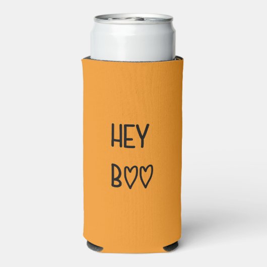 Heart Typography Hey Boo Selters Dosenkühler (Seltzer Rückseite)
