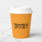 Heart Typography spooky Pappbecher (Rückseite)