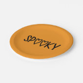 Heart Typography spooky Pappteller (Schrägansicht)