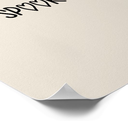 Heart Typography spooky Poster (Ecke)