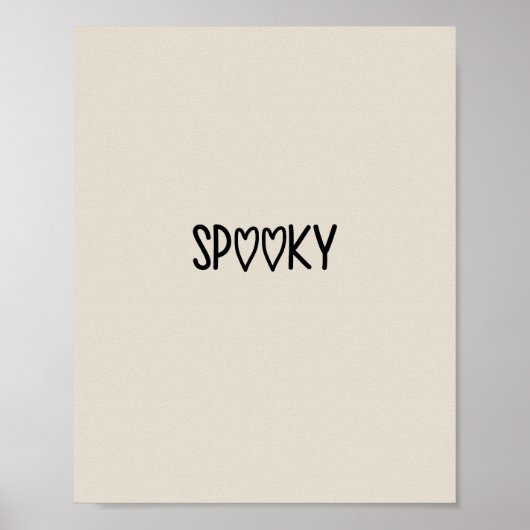 Heart Typography spooky Poster (Vorne)