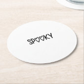 Heart Typography spooky Runder Pappuntersetzer (Angewinkelt)