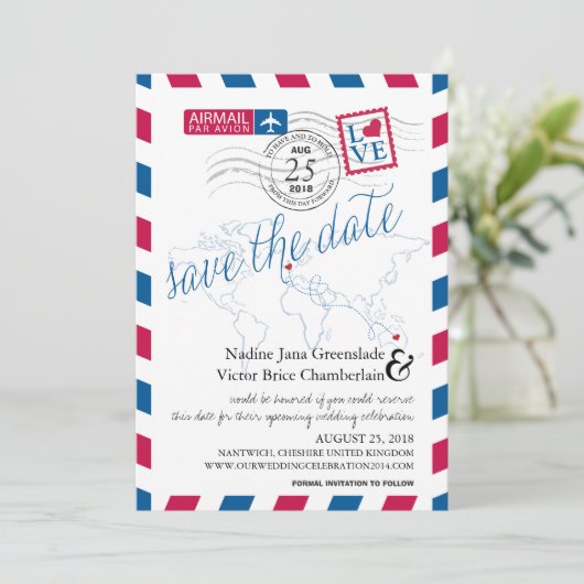 Heart UK und Austraila Save the Date (Stehend Vorderseite)