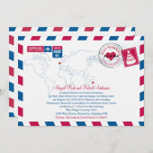 Heart UK und Austraila Wedding Einladung (Vorne/Hinten)