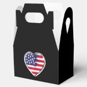 Heart US Flag 4. Juli Patriotic American Stars Geschenkschachtel (Geöffnet)