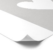 Heart Utah Staat Silhouette Poster (Ecke)