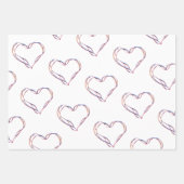 Heart valentine Packpapier Geschenkpapier Set (Vorderseite 3)