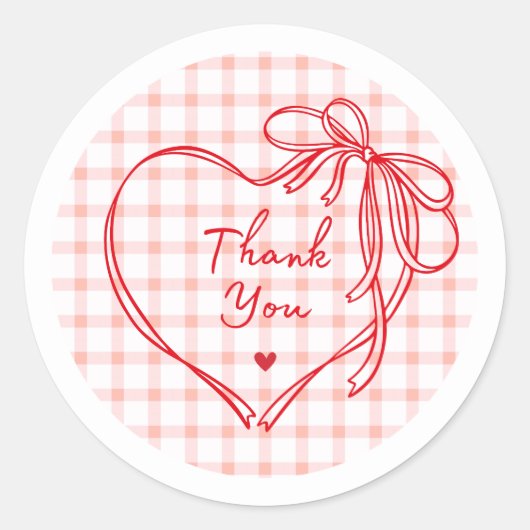 Heart Valentine’s Day Gift Sticker (Vorderseite)