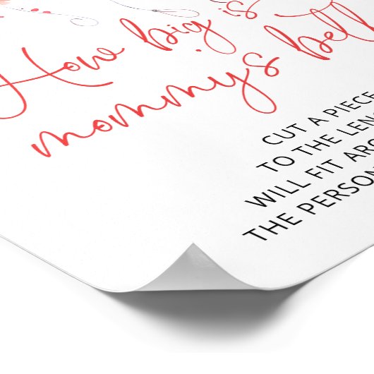 Heart Valentine Thema Wie groß ist Mama's Bauch Poster (Ecke)