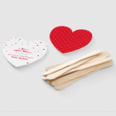 Heart Valentine Theme Baby Girl Dusche Red Pink Fächer (Non-assembled)