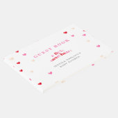 Heart Valentine Theme Baby Girl Dusche Red Pink Gästebuch (Ecke)