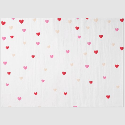 Heart Valentine Theme Baby Girl Dusche Red Pink Seidenpapier (Vorderseite)