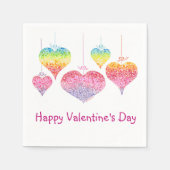 Heart Valentines Cocktail Napkins Serviette (Vorderseite)