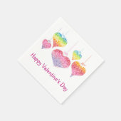 Heart Valentines Cocktail Napkins Serviette (Ecke)