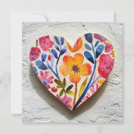 Heart Valentine's Day Card Feiertagskarte