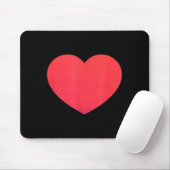 Heart Valentines Day Shirt - Graphic Novelty Love  Mousepad (Mit Mouse)