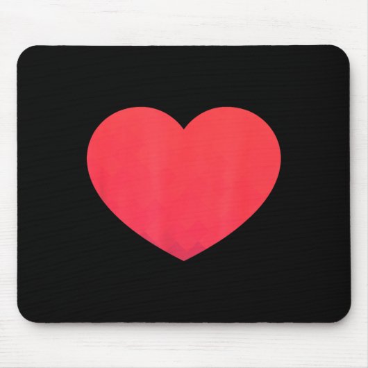 Heart Valentines Day Shirt - Graphic Novelty Love  Mousepad (Vorne)