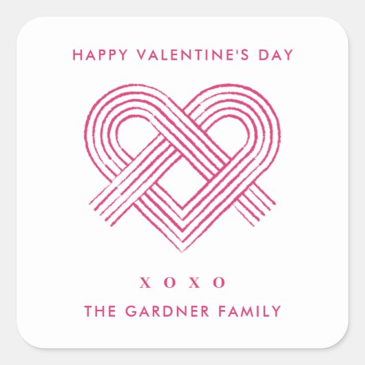 Heart Valentine's Day Sticker - Magenta (Vorderseite)