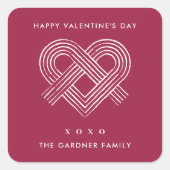 Heart Valentine's Day Sticker - Plum (Vorderseite)