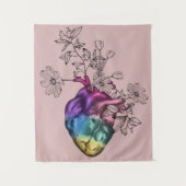 Heart Vase Wandteppich (Vorderseite)