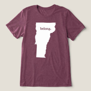 Heart Vermont Belong Staat Karte Tri-Blend Shirt