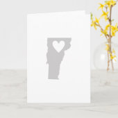Heart Vermont Shape Gray Vermonter Liebe Adventure Karte (Gelbe Blume)