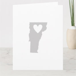 Heart Vermont Shape Gray Vermonter Liebe Adventure Karte