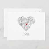Heart Vilnius City Map (Litauen) Postkarte (Vorne/Hinten)