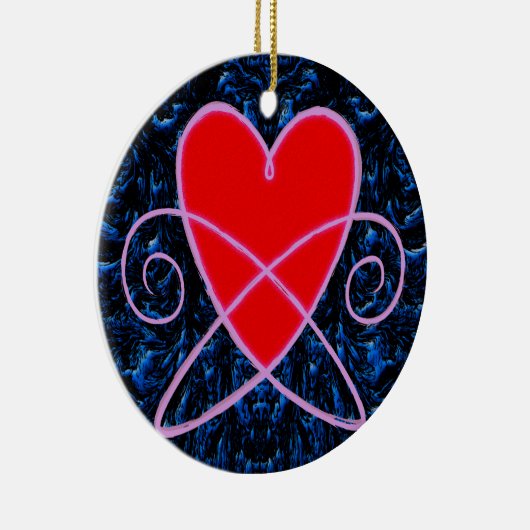 Heart Vortex Keramik Ornament (Rechts)