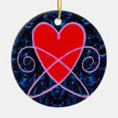 Heart Vortex Keramik Ornament (Vorne)