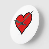 ~Heart~ WALLCLOCK, KÜMMERN SIE ES! Runde Wanduhr (Winkel)