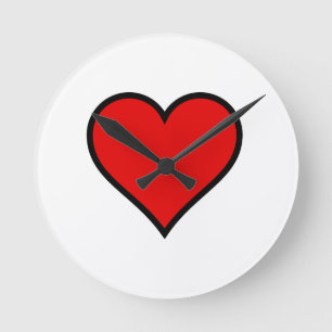 ~Heart~ WALLCLOCK, KÜMMERN SIE ES! Runde Wanduhr