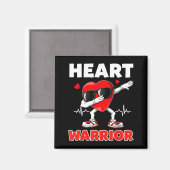 Heart Warrior Heart Disease Awareness Month Red He Magnet (Vorderseite/Rückseite)