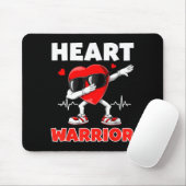 Heart Warrior Heart Disease Awareness Month Red He Mousepad (Mit Mouse)
