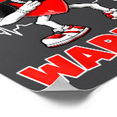 Heart Warrior Heart Disease Awareness Month Red He Poster (Ecke)