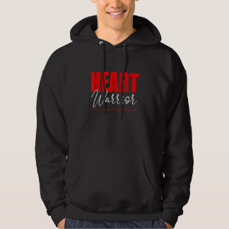 Heart Warrior Heart Disease Awareness Wear Red In Hoodie