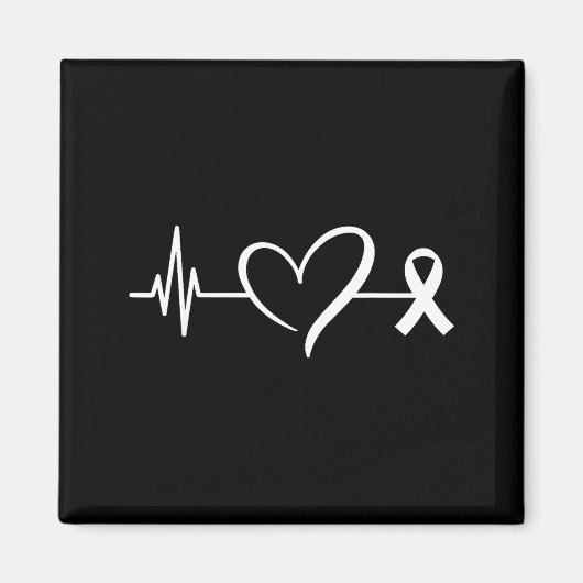 Heart Warrior Heartbeat American Heart Disease Awa Magnet (Vorne)