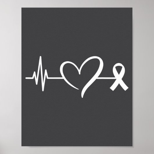 Heart Warrior Heartbeat American Heart Disease Awa Poster (Vorne)