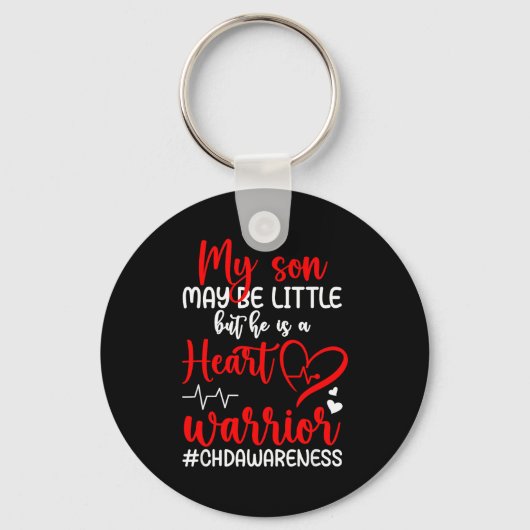 Heart Warrior Mother Chd Awareness Chd Mom Of A Ch Schlüsselanhänger (Vorderseite)