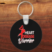 Heart Warrior Shirts Ribbon Red Heart Disease Awar Schlüsselanhänger (Vorderseite)
