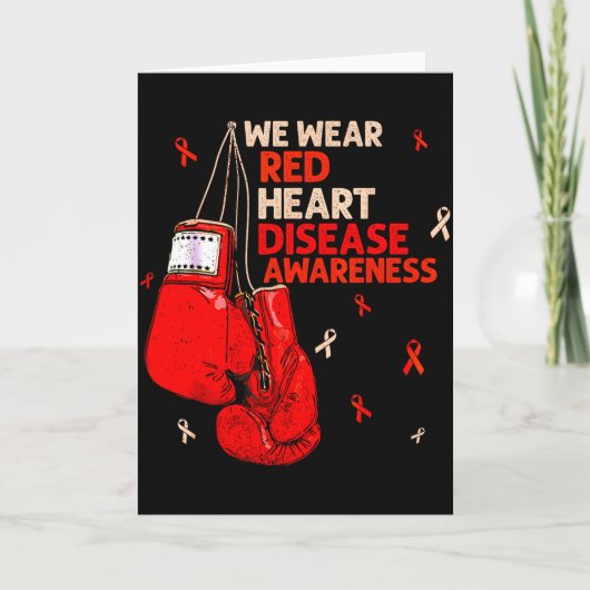 Heart Warrior We Wear Red Heart Disease Awareness  Karte (Vorderseite)