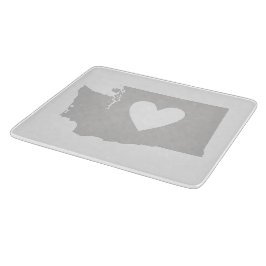 Heart Washington Staat Silhouette Schneidebrett