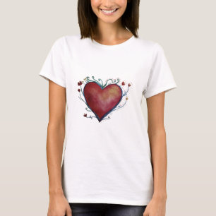 Heart Watercolor Art T - Shirt